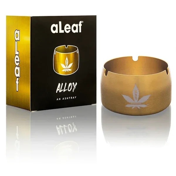 aLeaf Alloy Ash Container — Gold (Dorado)