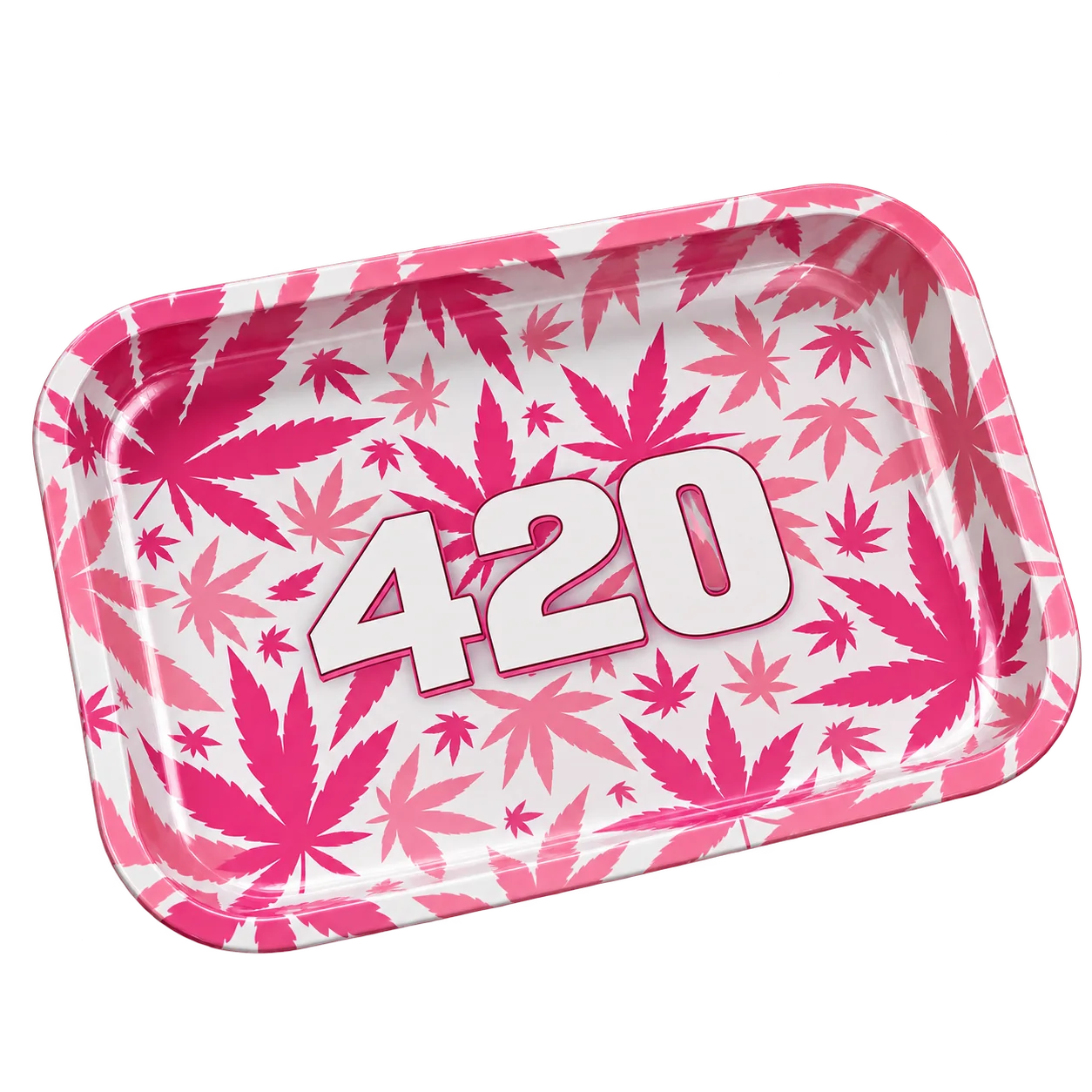 V Syndicate 420 Pink Metal Rollin' Tray · Medium