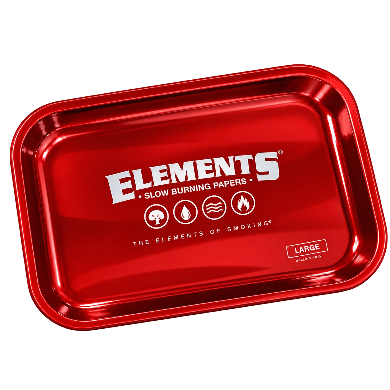 Elements Rolling Tray Red Large